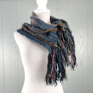 Hippie Dreadlock Head Wrap Fringe Boho Gypsy Hair Band Scarf Indie Yarn Striped